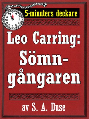 cover image of Sömngångaren. Detektivhistoria